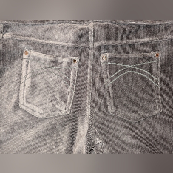 Steel gray soft, thin corduroy pants - size 10? M LONG - Picture 3 of 6